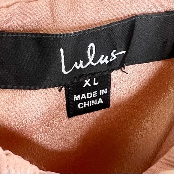 Lulus Sweet Celebrations in Light Blush Satin Sleeveless Mini Dress Size XL - Picture 6 of 6